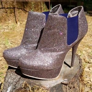 Sparkling Stilletto Heel Ankle Boots